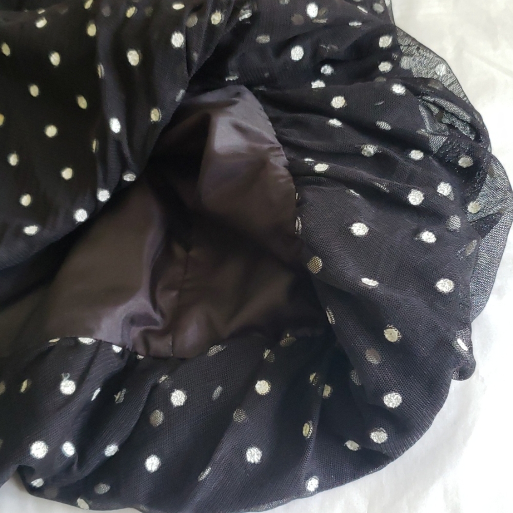 St.John NEW Balloon Skirt Mesh Top Women's BLACK & WHITE NWT - Picture 3 of 15